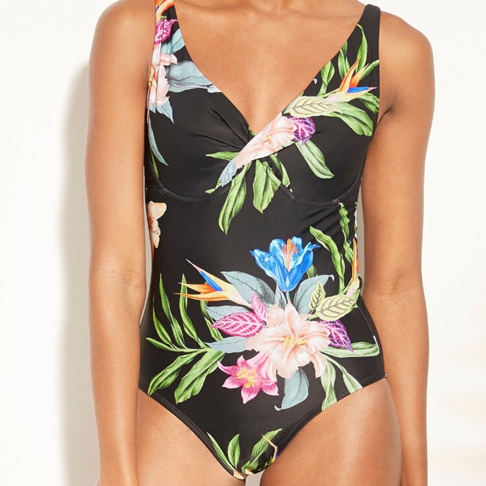 HOST PICK!🏖Kona Sol Floral One Piece Swimsuit - NEW! - Picture 2 of 6